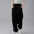 thumbnail image 2 of Juslio Sweatpants for Girls High Waist Drawstring Elastic Waist Elastic Bottom Pants,Size 3-13, 2 of 7