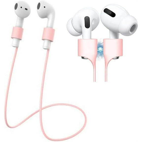 Anti-Lost Straps Ultra Strong Magnetic, Sport Earbud Lanyard Strap Soft Silicone Neck Rope Compatible with AirPods Pro 2/Pro/3/2/1,Pink