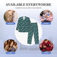 thumbnail image 7 of KLL Frog and Mushrooms Sleepwear Mens Flannel Pajamas,Long Cotton Pj Set, 7 of 7