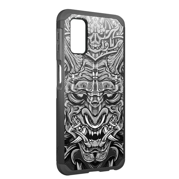 DALUX MetKase Hybrid Slim Phone Case Cover Compatible with Metro by T-Mobile Revvl V 4G (2021) - Gray Oni