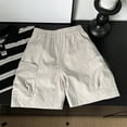 thumbnail image 6 of UACY Linen Bermuda Shorts for Boys Lightweight Summer Hiking Cargo Shorts Quick Dry Wide Leg Quick Dry Short Knee Length (White, 13-14 Years), 6 of 6