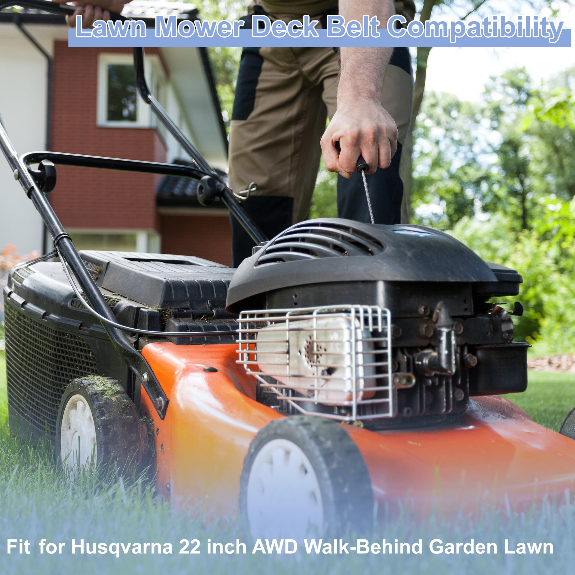 Unique Bargains Lawn Mower Deck Belt for Husqvarna 22 Inch AWD Walk-Behind Mower