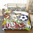 thumbnail image 1 of Football Printing Bedding Set Baseball Soccer Basketball Pattern Duvet Cover Set Home Bedroom Decor Bed Linens Bedclothes, 1 of 1
