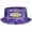 Purple Acid Tie Dye, variant on Men's OG Quilted Embroidered Retro Vintage Patch Bucket Hat Cap (Large/X-Large, White)