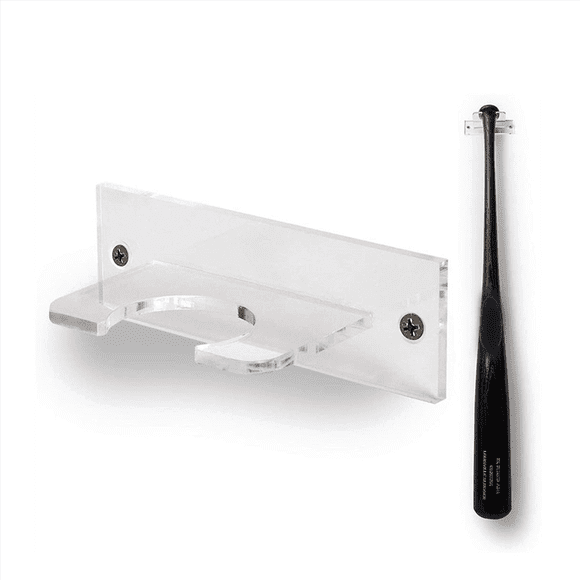 4Pack Baseball Bat Holder for Vertical Display Acrylic Bat Hanger Wall Mount T Baseball or Softball Bat Bat Rack