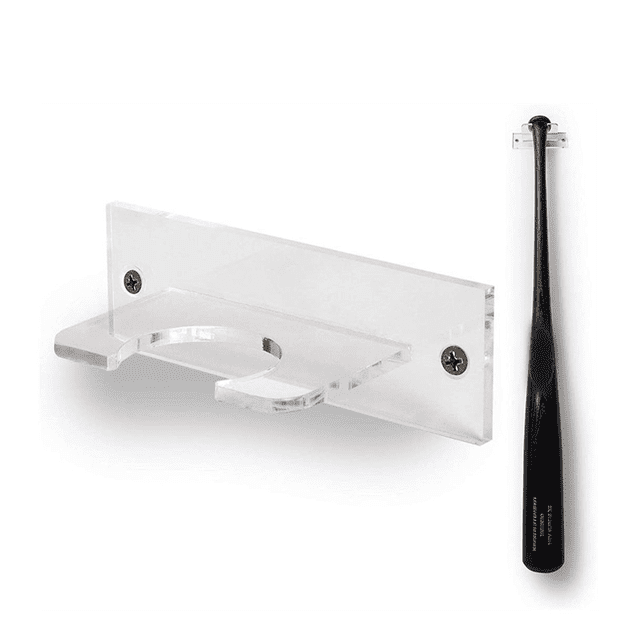 4Pack Baseball Bat Holder for Vertical Display Acrylic Bat Hanger Wall Mount T Baseball or Softball Bat Bat Rack