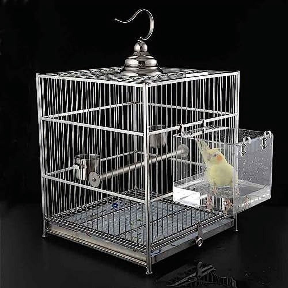 Acrylic Bird Bath Box, Hanging Bird Bath,Parrot Leak-Proof Bath,Bird Supplies Shower Cage Accessory