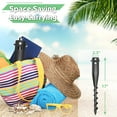 thumbnail image 6 of Umbrella Sand Anchor,Heavy Duty Steel No Dig Beach Sand Ground Anchor,Windproof Strong Beach Umbrella Stake Holder Stand, Black, 6 of 8