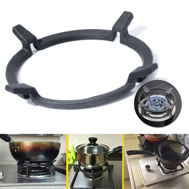 1pc Black Wok Stands Cast Iron Wok Pan Support Rack For Burners Gas Hobs Cookers Cookers Supplies Tool Accessories