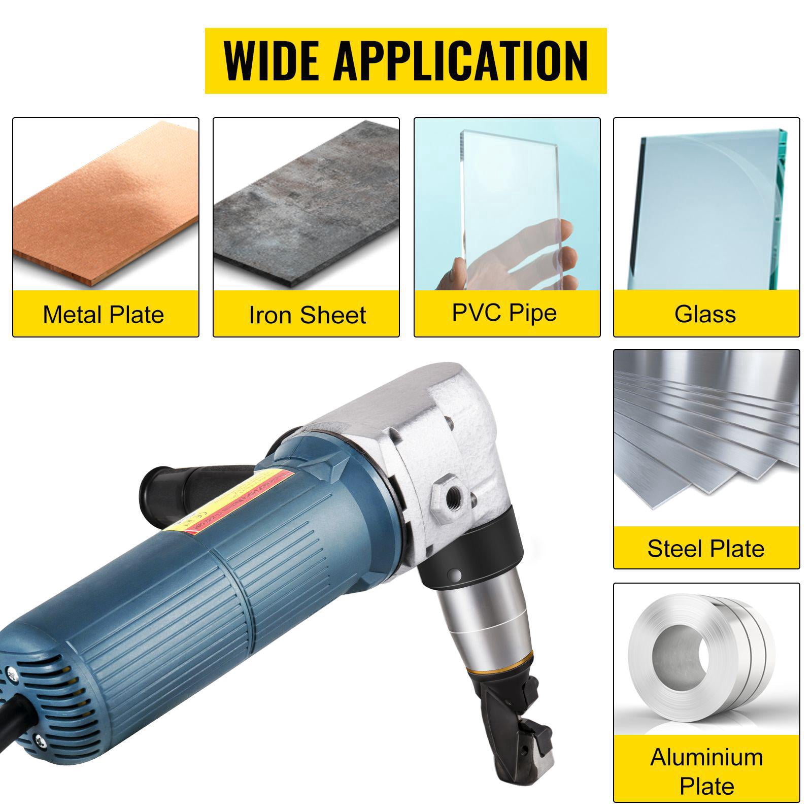 Electric Wire Cutting Machine 625W 1000RPM High Speed Rotor 0.16 Inch 4mm Metal Wire Cutter 110V with Replacement Blades Storage Box for Stainless Steel Aluminum Metal Sheets