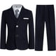 thumbnail image 3 of Conjunto de traje a cuadros para niños, 4 piezas, blazer, chaleco, pantalones, traje formal clásico para fiesta de boda, 3 of 5