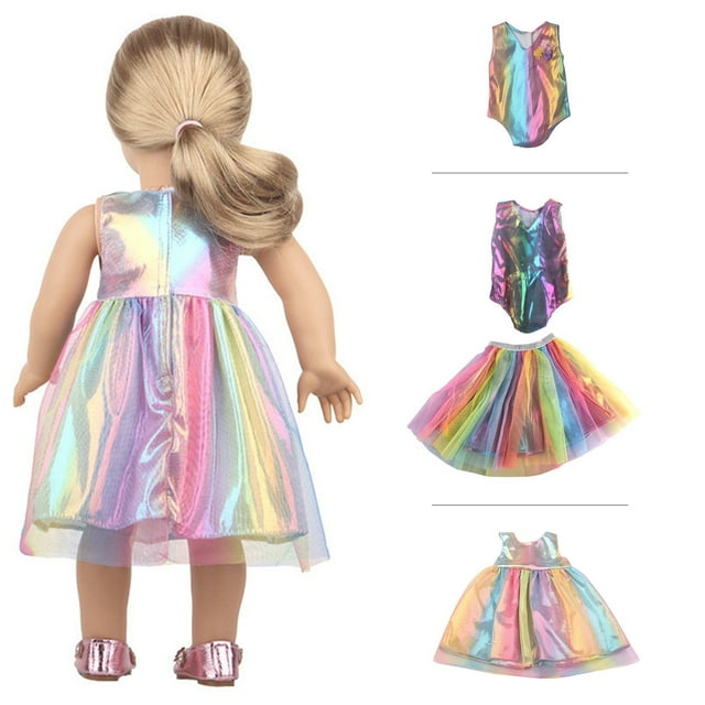 Vestido de Muñeca Xihbxyly para Niñas 18 Pulgadas Navidad