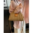 thumbnail image 2 of Kukuzhu Straw Handbags Women Summer Beach Tote Bag Hand Purse Vintage Wicker Woven Basket Boho Rattan Clutch Crossbody Shoulder Bag, 2 of 7
