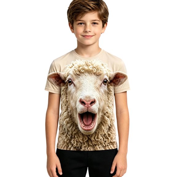 Boys Tshirts Short Sleeve Stylish Print Breathable Crewneck Tee for Casual Wear Boys' Tops Tees Shirts 3 Years-4 Years