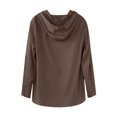 thumbnail image 4 of Linen Shirts for Men Lightweight Long Sleeve Shirts with Hood Loose Fit Breathable Boho Beach Linen Hoodie, 4 of 5