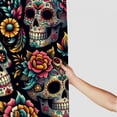 thumbnail image 3 of skulls flowers colorful  Bathroom Decor Set , multi size Colorful Luxurious Graphic Print Polyester Fabric Fashion Bathroom Decor Sets with Hooks Chic Modern Bathroom Decor shower curtain Curtain, 3 of 7