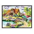 thumbnail image 2 of Cuadros Decorativos 11CT Adorno Costura Estampado Kit DIY Punto de Cruz (f027 Dream Home) Tmvgtek embutido en tela, 2 of 9