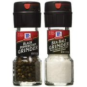 Sea Salt Grinder and Black Pepper Grinder Variety Pack