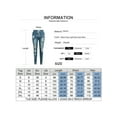 thumbnail image 2 of JustVH Women's Monkey Wash Denim Hole Skinny Full-Length Drawstring Jeans, 2 of 2