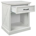 thumbnail image 6 of Modern Wooden Nightstand with 1-Drawer for Living Room, White, 6 of 11