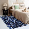 thumbnail image 3 of Blue and White Porcelain Rug & Home Decor - Chinoiserie Rugs for Entryway, Front Door Mat Indoor Entrance, Washable Rugs, 3x4 Rug, Non Slip Small Area Rug, Blue Floral Carpet & Room Decorations V-&73, 3 of 7