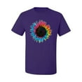 thumbnail image 2 of Wild Bobby, Colorful Tie Dye Sunflower Womens, Streetwear, Men's Graphic Tees, Purple, Small, 2 of 3