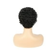 thumbnail image 6 of XIAQUJ Women's Trendy Short Curly Hair Wig Headgear Natural Color Human Hair Head Cover Wigs for Women Black, 6 of 8