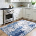thumbnail image 2 of NewBuros Area Rugs 3'x5', Modern Abstract Non-Slip Washable Rugs for Living Room, Soft Low Pile Stain Resistant Indoor Carpet for Bedroom Dining Room Playroom, Gray Blue, 2 of 11