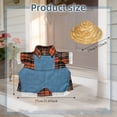 thumbnail image 3 of Taicans Porch Goose Outfits,Farm Style Overall Set - 23.0 Inch Plaid Shirt & Blue Overalls Set with Hat for Outdoor Garden,Porch and Holiday Decor, 3 of 8