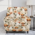 thumbnail image 2 of Renewold Ghost Flower Pumpkin Recliner Couch Cover Wear Resistant Reclining Couch Cover 4 Pieces Stretch Recliner Slipcover Furniture Protector Halloween Autumn Home Decor, 2 of 8
