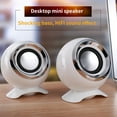 thumbnail image 4 of shyuyusa USB Computer Speakers for Desktop PC | Portable Plug-N-Play Laptop Speakers with Dynamic RGB Light, Ultra-Clear Sound, Loud Volume, Deep Bass, Touch Control, Compatible with Windows, 4 of 8