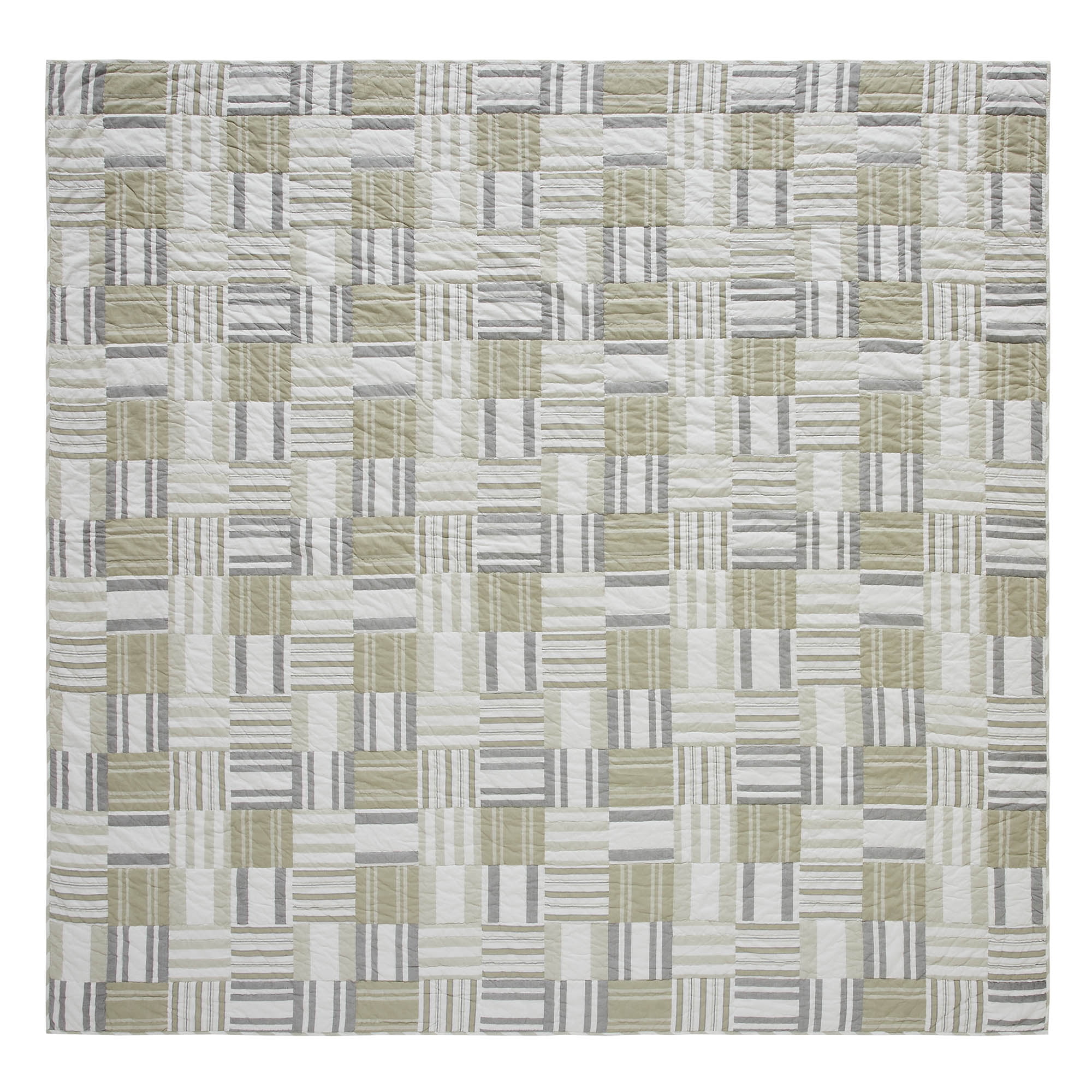 VHC Brands Quilt King, Cotton Quilt, Country Bedding, Finders Keepers Collection, Size - 97x106, Soft White