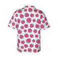 thumbnail image 3 of Haiem Hand Drawn Strawberry Printed Hawaiian Shirt for Men - Men’s Casual Beach Summer Shirts - Stretch Fabric with Modern Fit-Medium, 3 of 9