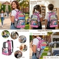 thumbnail image 5 of DISNIMO Axolotl Printed Clear Backpack for Girls, 3 Pcs Clear Backpack with Lunch Bag & Pencil Pouch, Large 17 Heavy Duty Bookbag for School, 5 of 5
