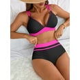 thumbnail image 3 of Sociala Color Block Two Piece Swimsuit for Womens Double Straps Bikini Sets, 3 of 6