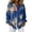 Navy, variant on Domzest Womens 250th Anniversary Usa Shirt 4th Of July Graphic Shirt Patriotic V Neck Long Sleeve Butoon Down Tshirt Dark Blue S