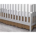 thumbnail image 3 of Crib Skirt Dust Ruffle, 100% Egyptian Cotton 800 Thread Count, Nursery Crib Toddler (28" x 52" x 14") Bedding Skirts for Baby Boys or Girls, 14" Drop, Taupe Solid, 3 of 6