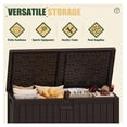 thumbnail image 3 of SONGMY 250 Gallon Outdoor Resin Deck Box with Divider, Waterproof Storage Box with Lockable Lid&Side Handles for Garden Tools, Pools Supplies (Brown), 3 of 7