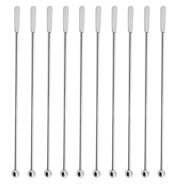 10pcs Bebida de café de acero inoxidable Drink Swizzle Sticks Bebe Swizzle HOMEMAXS 14145606-MX