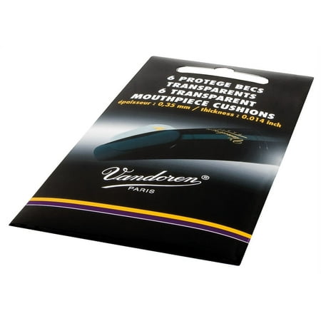 Vandoren Mouthpiece Cushions Clear Thin 0.35mm/.014", Pack of 6