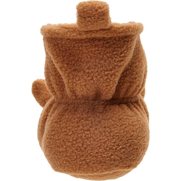 Hudson Baby Cozy Fleece Booties with Non Skid Bottom, 2 Pack, Charcoal, 4T