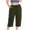 Army Green, variant on Womens Plus Size Cargo Capris Soft Stretch Drawstring Travel Casual Lounge Capri Pants for Women with Pockets,3XL,