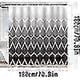 thumbnail image 4 of Shower Curtain 180 x 180 cm, Waterproof and Mildew Resistant Polyester, Wavy Pattern, Black and White with Gradient Colors, 4 of 4