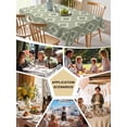 thumbnail image 6 of Sage Green Boho Geometric Tablecloth Square Table Cloth 54x54,Waterproof Outdoor Table Cloth Covers Decorative Table Protector ,Country Abstract Pattern Washable Table Cover for Kitchen Dinning Party, 6 of 8