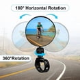 thumbnail image 3 of Rearview Mirror 360 Degree Rotation Auxiliary Convex Bike Cycling View Rear Mirrors Mount, 3 of 8