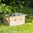 thumbnail image 2 of Navaris Wooden Bumblebee House for Garden - Wood Shelter Nesting Habitat Hotel for Bees - Bumble Bee Home Box with Metal Roof - 11.8"x7.9"x5.7", 2 of 6