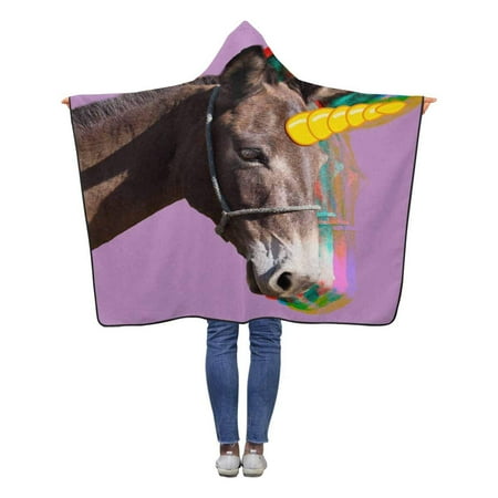 ASHLEIGH Magical Unicorn Hooded Blanket 40x50 inches Toddler Kid Baby Boys Girls Polar Fleece Blankets Throw Wrap