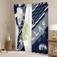 thumbnail image 3 of YST American Football 30%-50% Blackout Curtains, Curtains & Drapes 38''Wx54''L, Sports Window Curtains, White Navy Blue Striped Curtains for Men Husband Boyfriend Teenage Boys (Dallas), 3 of 6