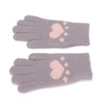 thumbnail image 4 of Guantes de invierno, lindo patrón de pata de gato, guantes de invierno tejidos, guantes gruesos hechos para durar, 4 of 9