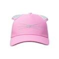 thumbnail image 2 of Wonder Nation Girls Baseball Hat, Pink Glitter Ear Cat Snap Back, 2 of 4